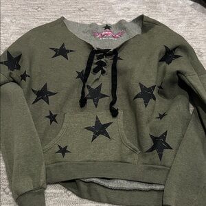 So Nikki Olive Star Hoodie